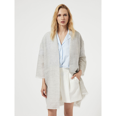 Cha 官方 | 19 andrea's47 PARIS 羊绒亚麻长外套 多色选