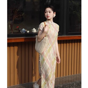 下单 2025新款 直播件看编码 旗袍民国风 古法平裁传统全开襟长款