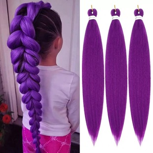 低温定型假发非洲26英寸90gEZ hair低温阻燃蓬松拉挡大辫子 BRAID