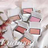 日本Kajieri推荐 2025春夏单色腮红细闪水光肌自然立体光泽 Enamor