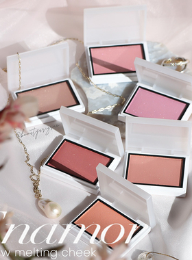 日本Kajieri推荐Enamor 2025春夏单色腮红细闪水光肌自然立体光泽