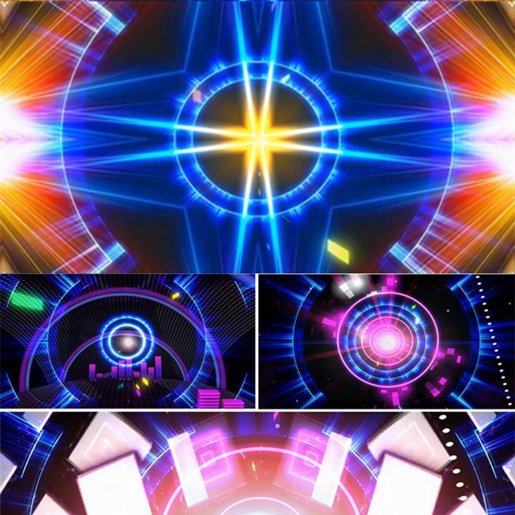 劲爆音乐dj舞曲刀山火海舞台背景MC喊麦 动感炫酷万花筒VJ素材