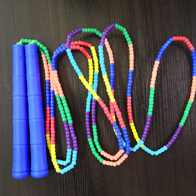 可调节儿童长度竹节花式跳绳