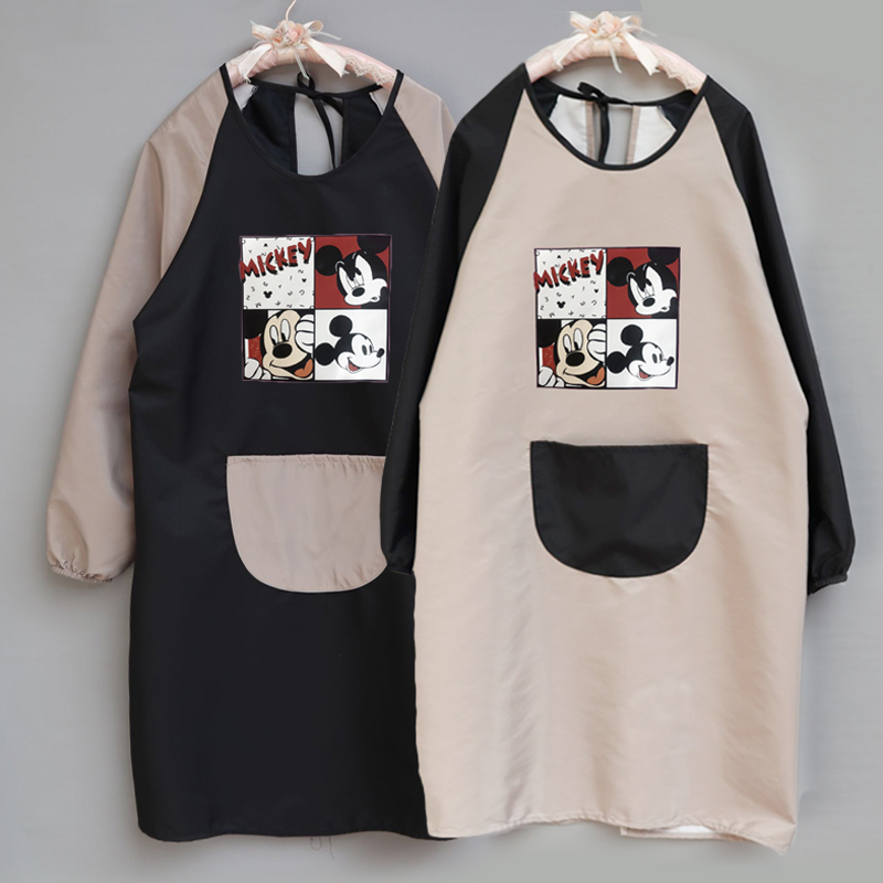 男士纯色围裙女光滑布厨房长袖黑色防水罩衣成人反穿衣时尚工作服,家庭/个人清洁工具,围裙,淘宝优惠券,粉丝福利购,淘宝优惠卷