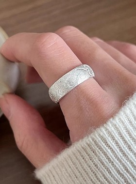 【两件包邮】轻奢爱心戒指女素圈精致百搭叠戴哑光开口指环ins风