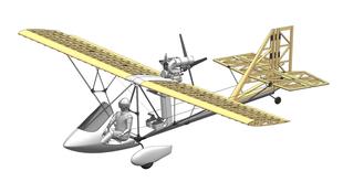 单人轻型飞机 遥控飞机模型 套 DIY手工拼装 太模模型 1067mm