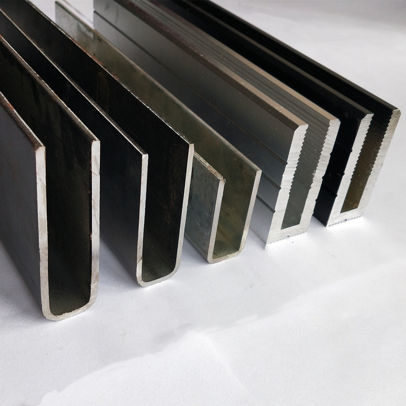 玻璃卡槽碳钢u型槽预埋槽镀锌钢明装槽北欧阁楼护栏栏杆楼梯扶手