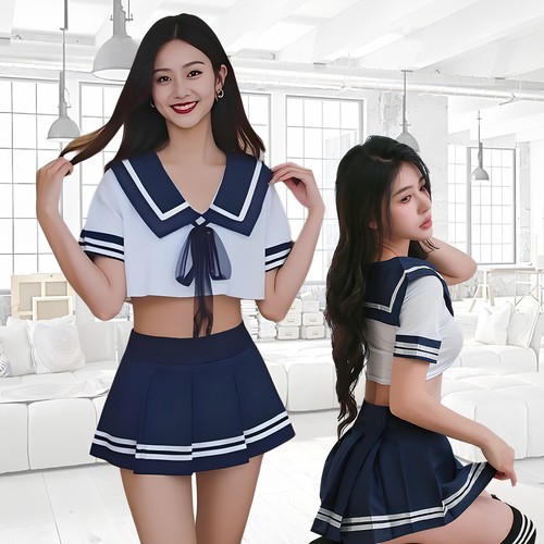 日系制服超短情趣诱惑少女睡衣裙