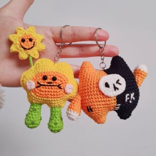 成品钩织GMM囧蛋钥匙扣向日葵挂件玩偶JoongDunk周边