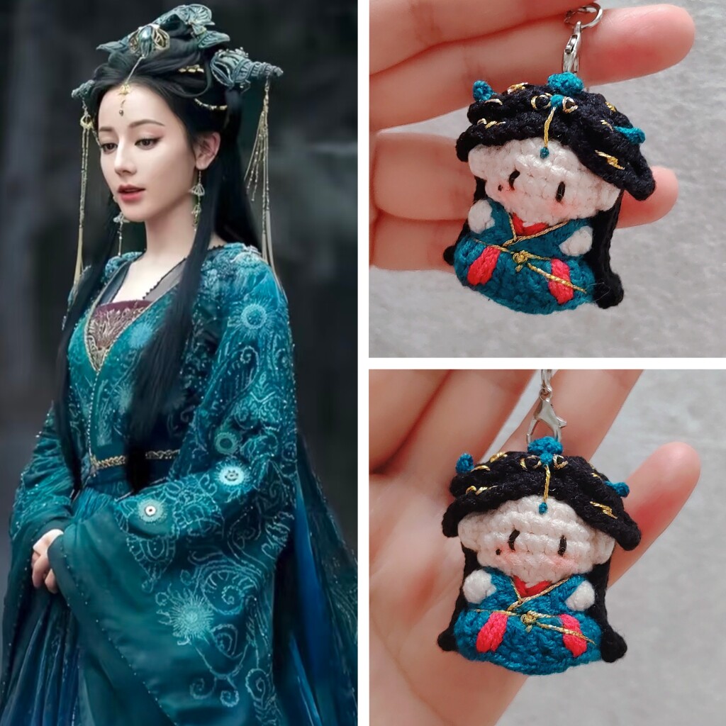(成品)手工钩织迪丽热巴白日提创意玩偶