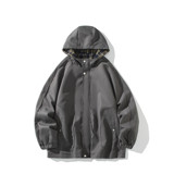 二开秋冬相机片港风大码绣花拼接连帽夹克外套男J866P78控128，男装夹克，电商A029