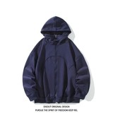 二开秋冬平铺白底纯色大码宽松卫衣时尚外套男V911P68控98，女装短外套，电商A029