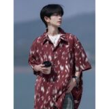 相机片夏季抖音直播港风大码外景短袖衬衫花衬衣C608P40控58，男装T恤，电商A029