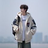 相机片大码宽松棉衣连帽毛绒内里加厚棉衣毛绒MY190P118控158，男装棉衣，电商A029