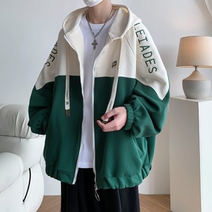 秋冬撞色绣花大码港风拼接卫衣时尚外套男 V906 P68 控88，女装短外套，电商A029