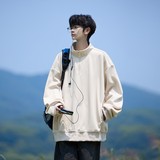 秋冬相机片新款港风大码纯色卫衣外套套头卫衣男V908P55控78，女装短外套，电商A029