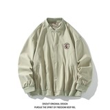 秋冬原创抖音白底平铺大码绣花夹克外套棒球服男J870P78控128，男装夹克，电商A029