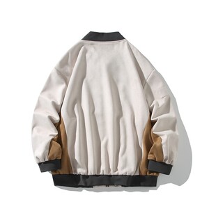 秋冬白底平铺大码绣花拼接夹克外套棒球服 男 J863 P88 控138图片