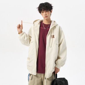秋冬二开原创无影墙港风大码宽松连帽夹克外套男 J877 P88 控138，男装夹克，电商A029