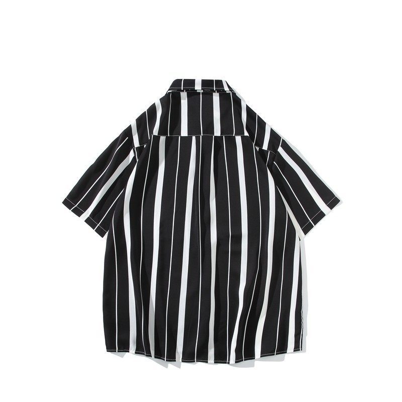 日系白底平铺男冰丝轻熟店主风痞帅短袖衬衫大码C613P40控58,男装T恤,电商A029