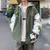 23秋冬新款港风大码夹克连帽假两件棒球服外套J815P88控119，男装夹克，电商A029