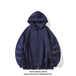 二开秋冬平铺白底纯色大码宽松卫衣时尚外套男 V911 P68 控98,女装短外套,电商A029