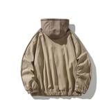 秋冬原创抖音白底平铺大码连帽假两件夹克外套男J873P98控158，男装夹克，电商A029