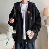 秋冬二开原创内景港风大码宽松连帽夹克外套男J877P88控138，男装夹克，电商A029