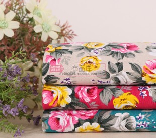 窗帘布/沙发布/桌布/古色古香 多色田园风情加厚帆布布料大量新货