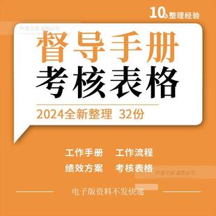 地产珠宝餐饮服装商贸公司学校医院督导工作手册绩效考核方案表格