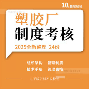 塑胶厂组织架构图管理制度岗位职责绩效考核工作手册技术质量手册
