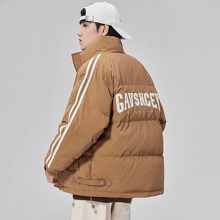 ALLIN 加厚保暖羽绒服男款冬季美式潮牌短款立领青少年面包服外套