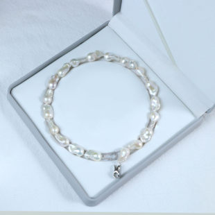 【潘文青补贴】925银12-26mm巴洛克项链