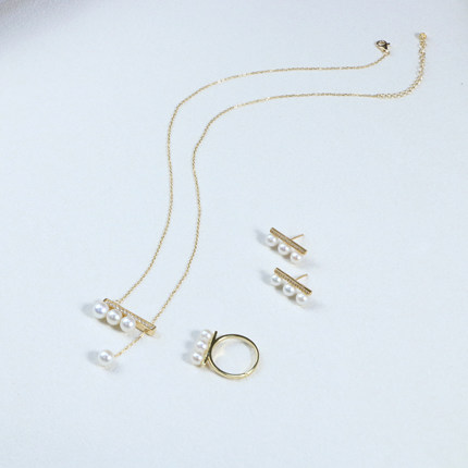 【仙仙专属】平衡木6-7mms925银正圆极光珍珠套装X608+R265+Z035