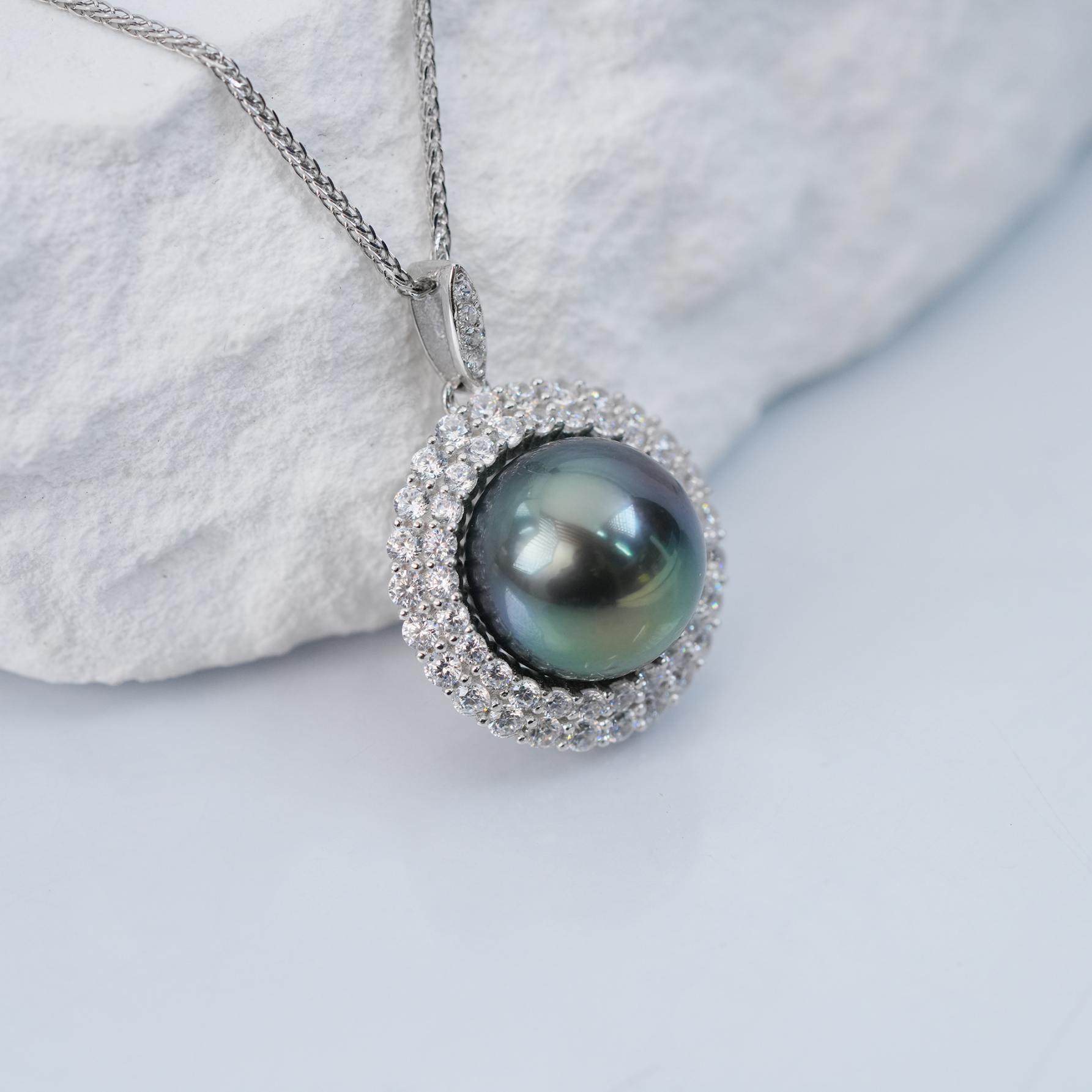 【仙仙专属】925银11-12mm大溪地珍珠吊坠（赠银链）H925J0703,珠宝/钻石/翡翠,颈饰,淘宝优惠券,粉丝福利购,淘宝优惠卷