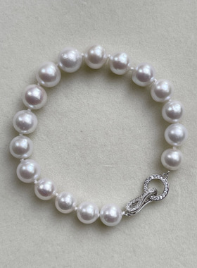【仙仙专属】s925银8-11mm有核淡水珍珠有核珍珠手链S127