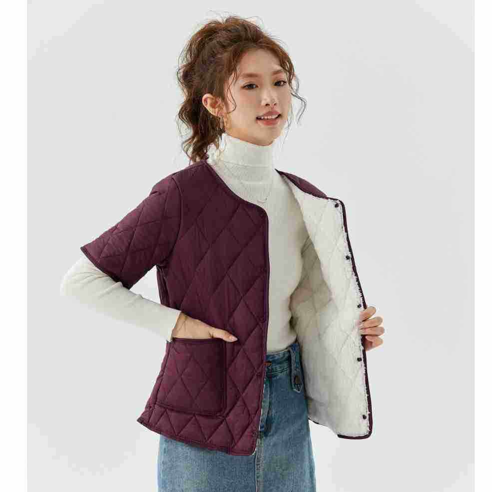 女士学生青年加厚保暖短袖棉内胆棉衣/棉服