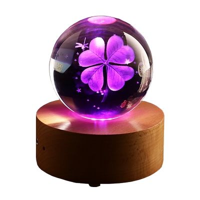 定制照片麋鹿水晶球生日礼物