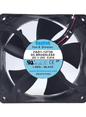 原装Qualtek FAD1-12738 12738 24v 0.5a 12w 3500转