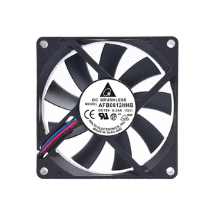 AFB0812HHB 台达DELTA 8015  12V 0.24A 8厘米机箱变频器散热风扇