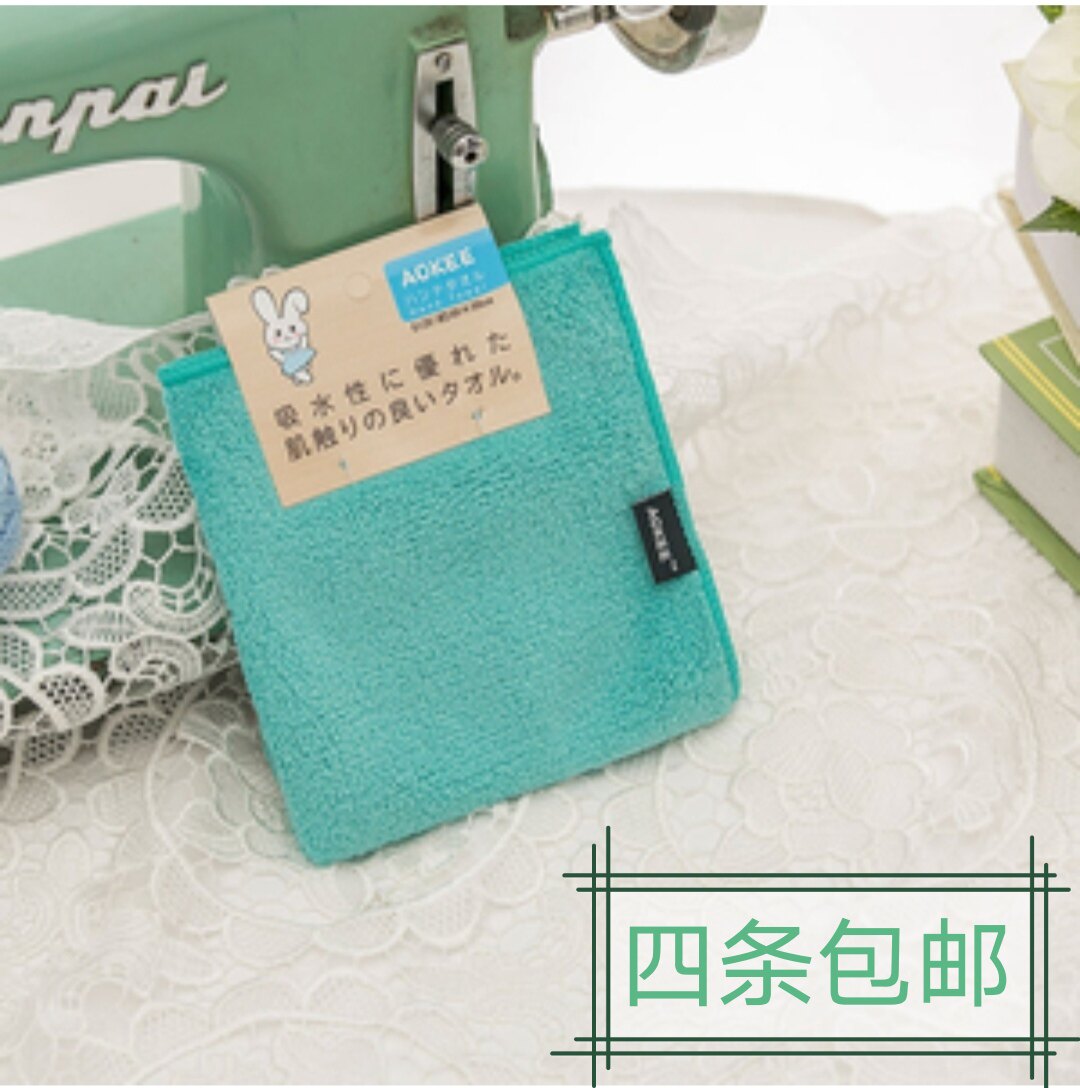 AOKEE儿童成人洗脸小毛巾超强吸水超柔软口水方巾婴儿洗脸帕_虎窝淘