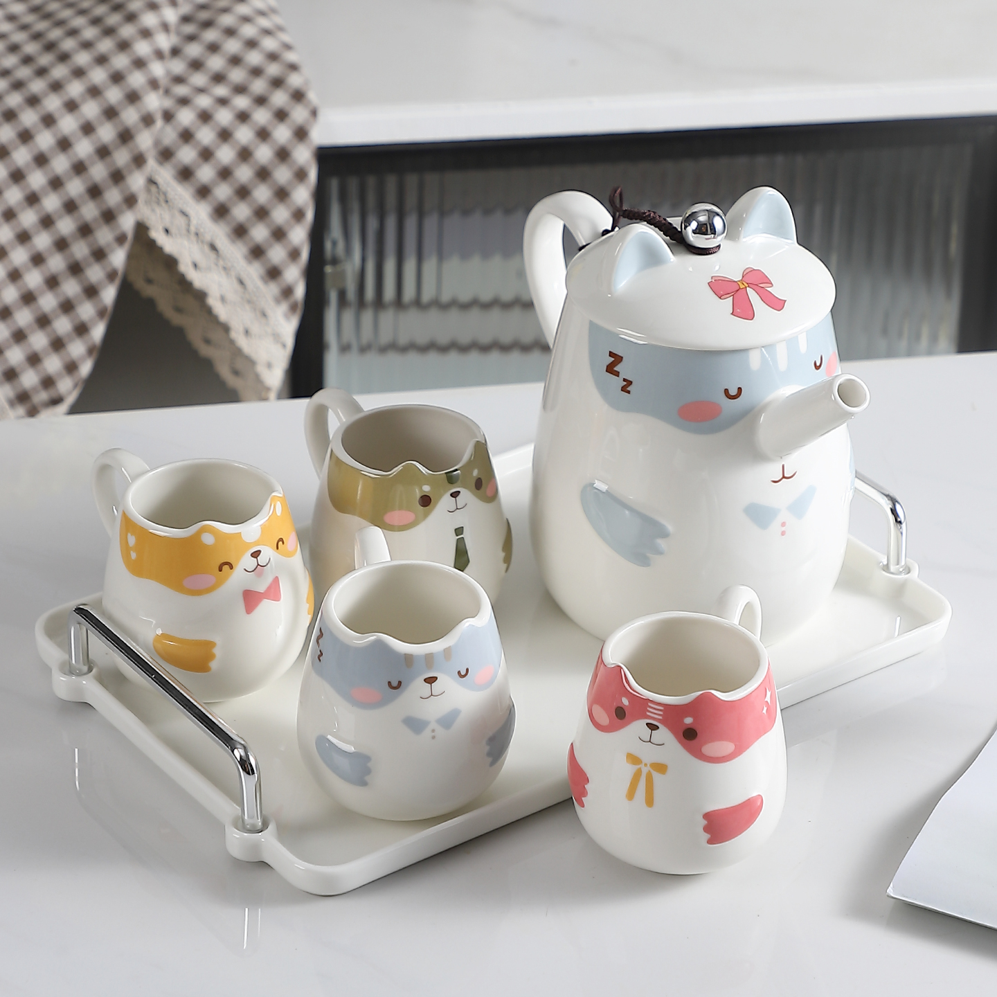 陶瓷冷水壶套装耐热防爆创意