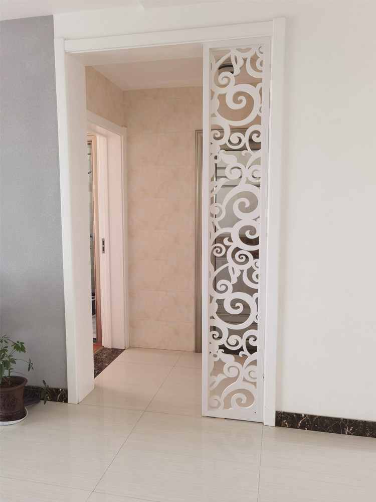 镂空雕花板隔断过道花格吊顶pvc木塑板玄关背景墙客厅屏风通花板