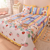 Хлопковая нескользящая стеганая простыня, увеличенная толщина