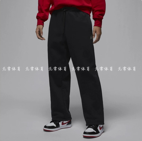耐克Jordan男加绒刺绣直筒运动裤