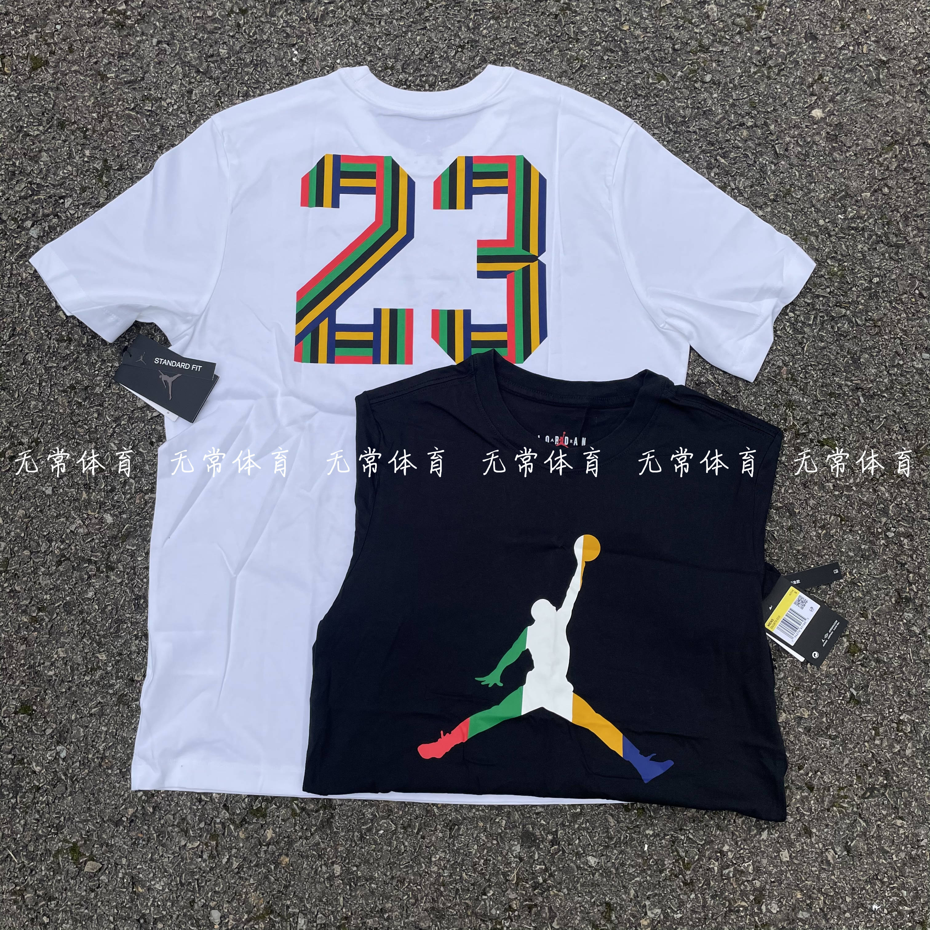 新款飞人彩色logo运动透气