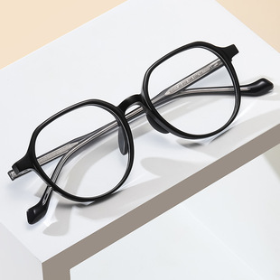 防过敏平光镜超轻不规则网红透明眼镜框时尚 非球面高度数框架近视