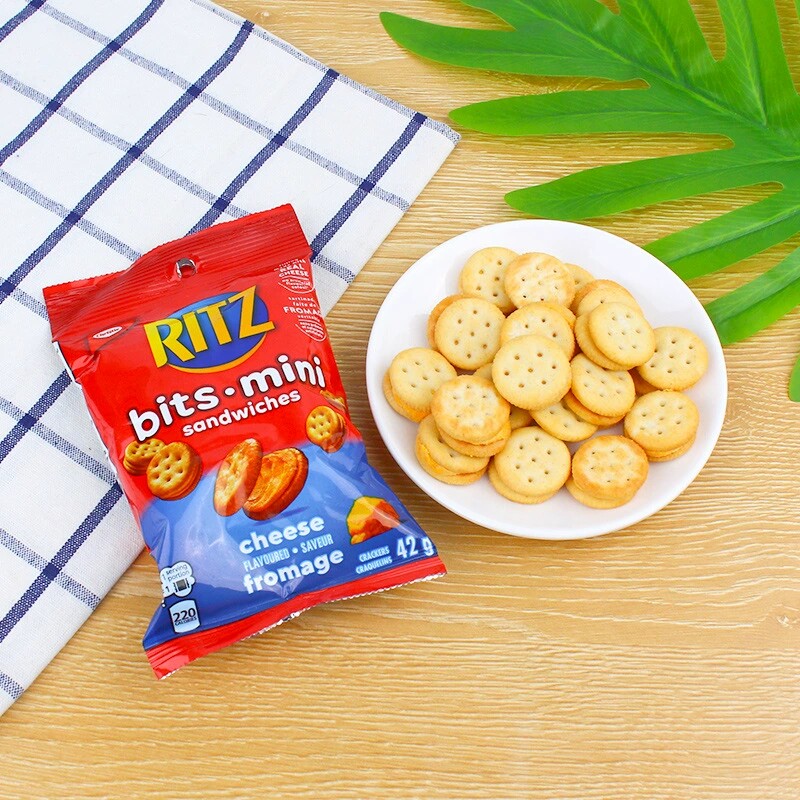 加拿大进口ritz卡夫乐之mini芝士奶酪奶油夹心饼干办公室零食