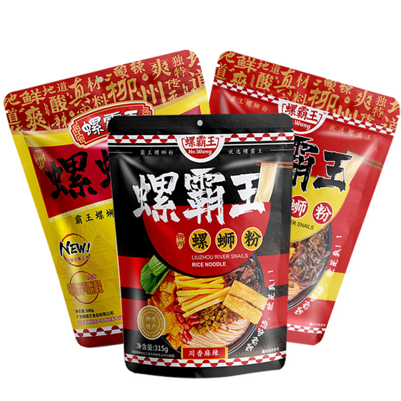 国潮网红食品柳州螺蛳粉螺霸王335g方便速食米线螺蛳粉