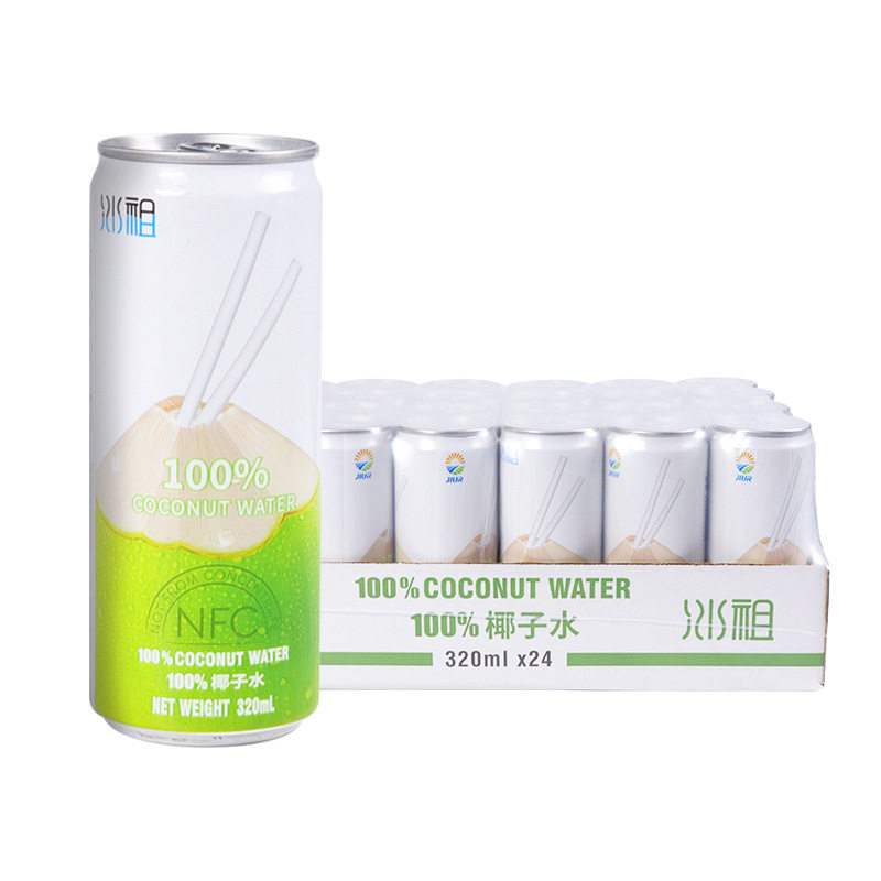 越南原装进口九日冰祖椰子水320ml*24听易拉罐装100%椰子水